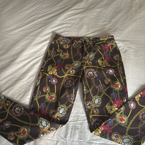 L’AGENCE NWOT Margot Skinny High Rise Jewel Printed Coated Jeans. Size 26. - Picture 5 of 10